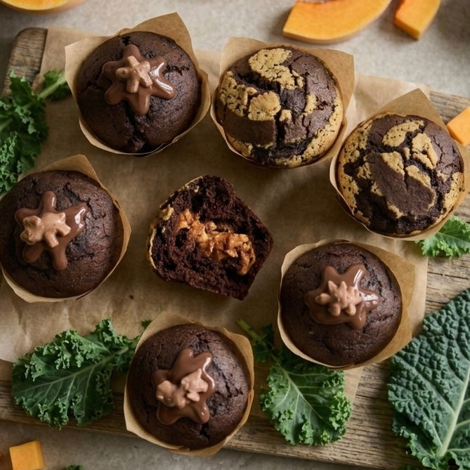 Classic Double Chocolate & PB Muffins - 12 pack (Port & Manhasset Delivery or Pickup)