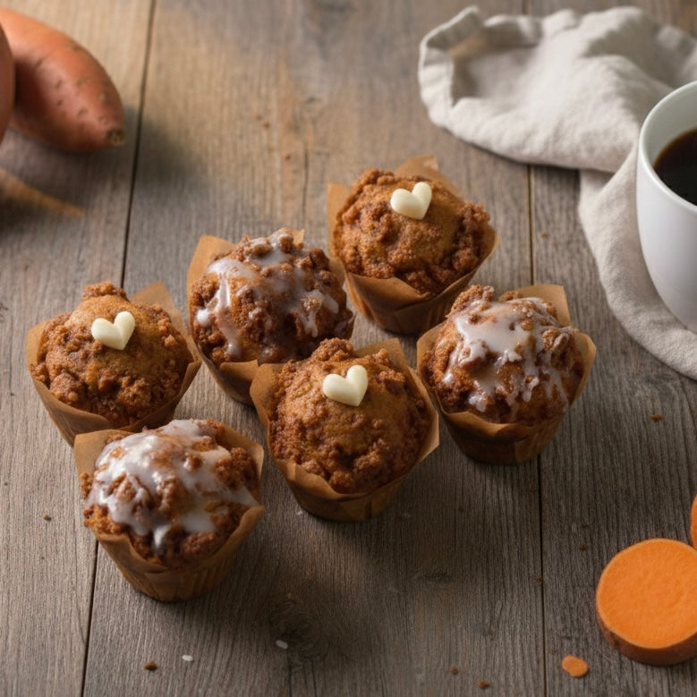 Sweet Potato Coffee Cake Muffins - 6 pack (Port + Manhasset Delivery or Pickup)
