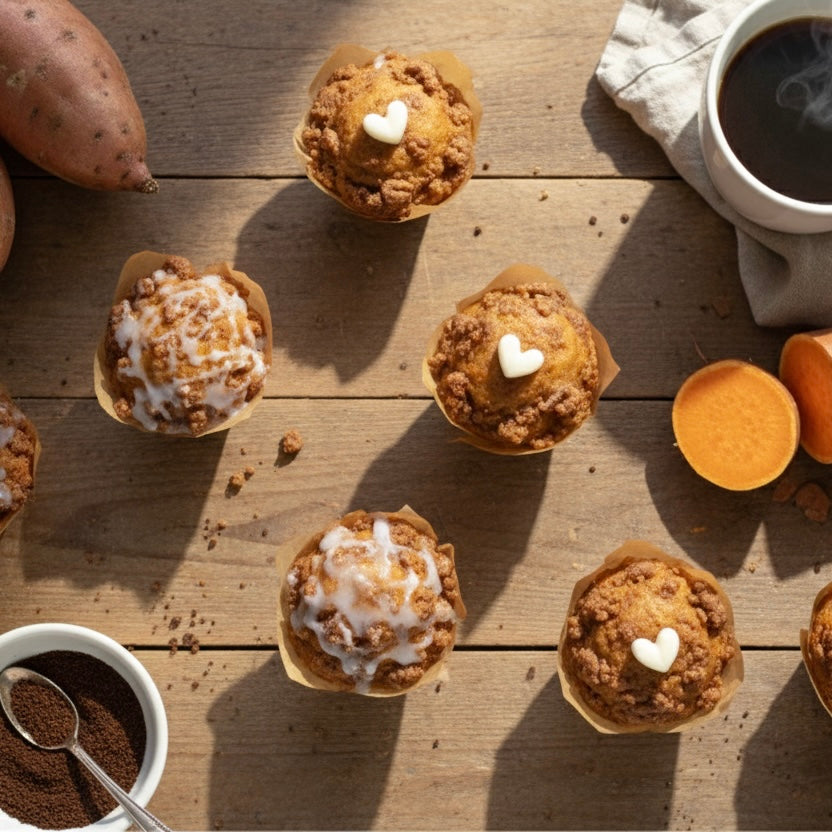 Sweet Potato Coffee Cake Muffins - 6 pack (Port + Manhasset Delivery or Pickup)