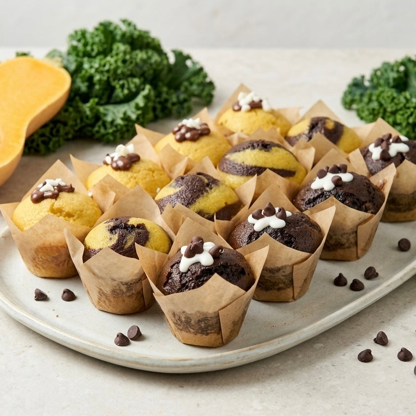 Vanilla Chocolate Swirl Muffins - 12 pack (Port & Manhasset Delivery or Pickup)
