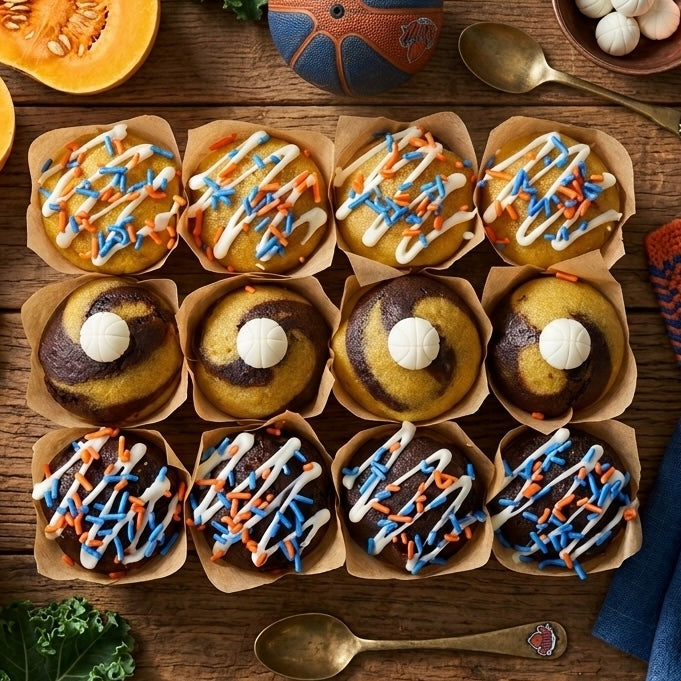 KNICKS - Vanilla Chocolate Swirl Muffins - 12 pack (Port & Manhasset Delivery or Pickup)