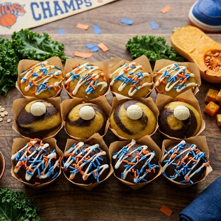 KNICKS - Vanilla Chocolate Swirl Muffins - 12 pack (Port & Manhasset Delivery or Pickup)