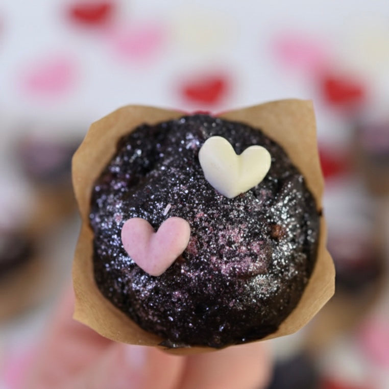 Valentines Double Chocolate Muffins- 6 pack (Port + Manhasset Delivery or Pickup)