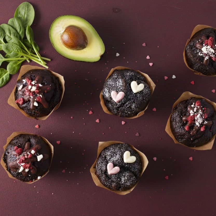 Valentines Double Chocolate Muffins- 6 pack (Port + Manhasset Delivery or Pickup)